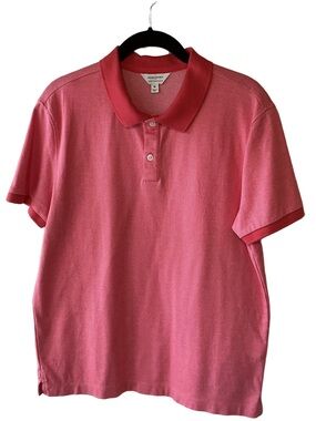 Men's Banana Republic Factory Herringbone Luxe Touch Slim Polo Pink M 764195